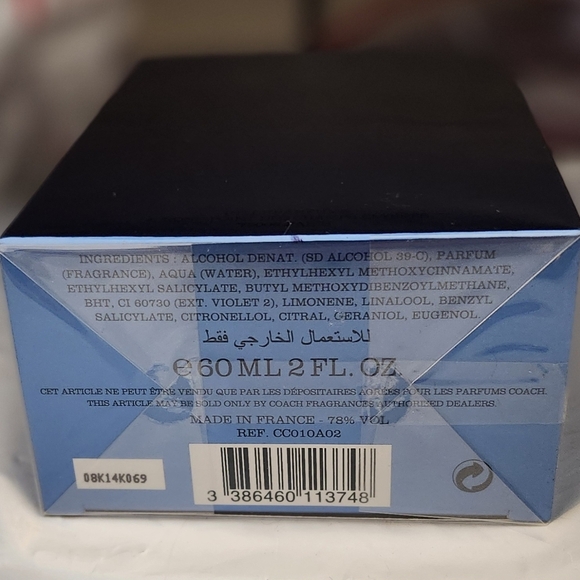 NIB Coach NY BLUE- E.D.T -2.0FL OZ - Picture 6 of 7